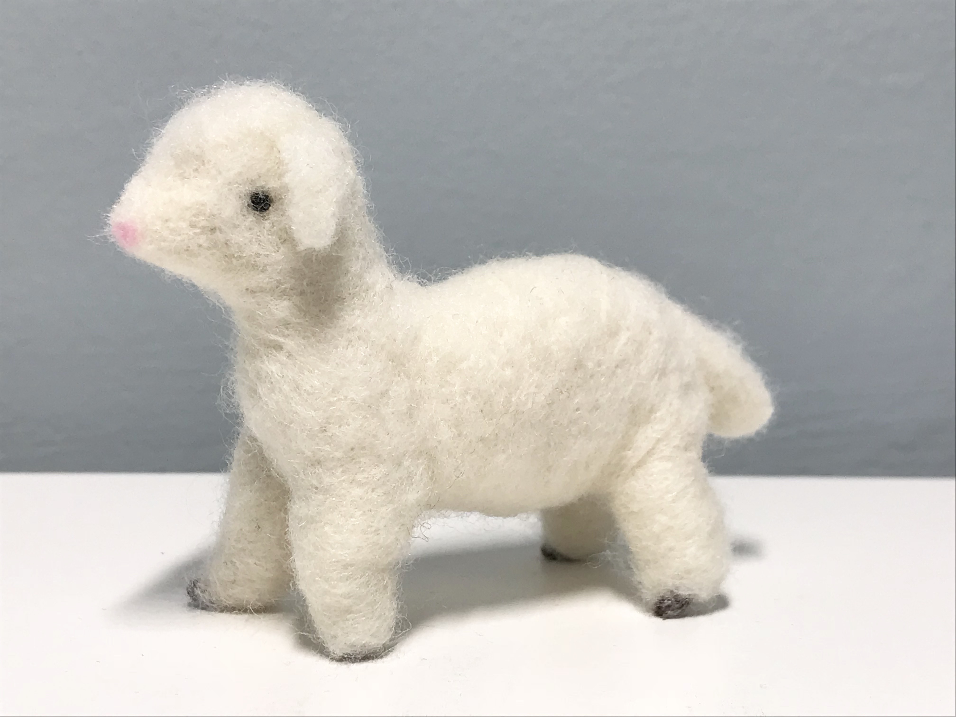 Photo of needle felted lamb